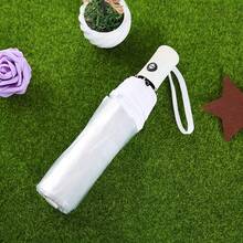1pc Cute Transparent Foldable Automatic Umbrella, Waterproof Travel Umbrella