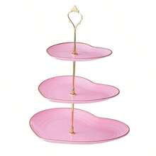 Suporte para bolo de 3 andares, expositor de frutas, suporte para bolo e sobremesa para chá da tarde, artigos para casamento, decoração para casa, utensílios de cozinha - Multicolorido - Ver 9