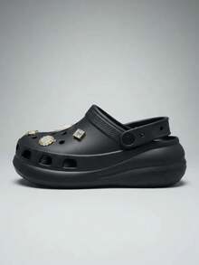 Casual Perforated Fabric Beach - 黑色 - 查看 8