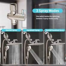 GSYY 10'' Dual 20 E Filtered Shower Head With Handheld 6  Settings Handheld Shower Head High Pressure Rainfall Filter Cbo With 12'' Adustable Extension Arm 71'' Shower  Bred Nickel - Một cỡ - Xem 6