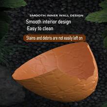 6Pcs Reptile Hide, Reptile Use Hide Cave Snakes Crested Gecko, Leopard Gecko, Snake, Crabs Hide Cave Brown, Regular - Brown + Regular - View 4