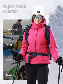 CAMEL CROWN Women's Ski Jacket Winter Snow Coat Warm Fleece Mountain Waterproof Female Jacket Snowboarding Jackets