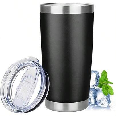 1 taza de viaje de acero inoxidable de 30 oz, termo aislado con vacío,   sin carga - Ideal para bebidas frías y calientes, regalo perfecto para Navidad y Halloween, taza de viaje para café