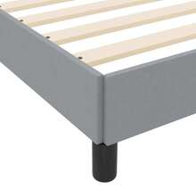 vidaXL Boxspringbett Mit Matratze, Hellgrau, 200 X 200 Cm, Stoff - Grey - View 9