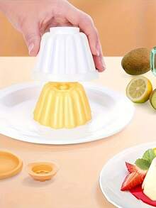 1/4pcs Pudding & Mousse Cake Mold Set - Durable ABS Plastic Baking Tools For Jelly, Panna Cotta, Custard & Chocolate Desserts