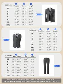 Mens Wool Suits Grey 3 Pieces Herringbone Tweed Suit Vintage Retro Slim Fit Smart Formal Classic Tuxedos Business Commuting - 灰色 - 查看 4