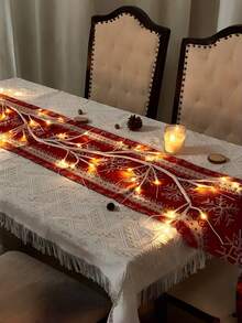 1pc/Branch Battery Powered Fairy Lights, Living Room Floor Decor Lamp, Bedroom Decor LED, Bendable Branch Lights, Vine Lights, For Patio/Room/Party/Bar, Wall/Desk/Fireplace/Balcony Garden/Wedding/Birthday/Holiday/Home Decor Ambiance Lighting, Warm Light (3 AA Batteries Required, Not Included) - Multicolor - View 6