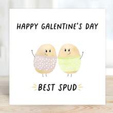 1 tấm thiệp Galentine tặng bạn thân, thiệp chúc mừng ngày Galentine, thiệp chơi chữ về khoai tây hay nhất, thiệp Galentine vui nhộn để chúc mừng bạn thân của bạn - Nhiều màu - Xem 2