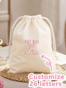 1个A-Z 26字母化妆包，小型化妆包，多功能旅行收纳袋，化妆品、护肤品收纳包，旅行化妆包，化妆品整理包，大容量储物袋 - 彩色 - 查看 4