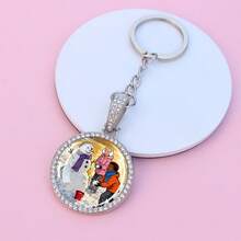 1pc Rhinestone-Encrusted Snowman Keychain, Multi-Scenario Snowman Designs With Silver-Tone Key Ring, Holiday Accessory For Christmas And Winter Enthusiasts - Silver - View 9