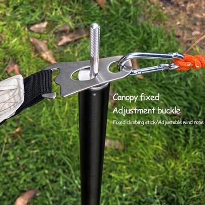 1/4 st halkfritt spänne i rostfritt stål, lämplig för markisstöd, vindtäta utomhusrep, justerbara snörtillbehör och tältrepsjusterare