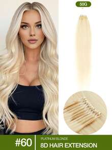 50g 8D Nano Bead Hair Extensions, Invisible Seamless Micro Ring Real Human Hair Extensions, Micro Bead Straight Hair Extensions, Invisible Mini Silicone Bead Easy To Install, Natural Straight, Perfect For Length Adding And Natural Straight Hair Texture Creation - Multicolor - View 36