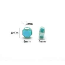 Gói 50 hạt bát giác dẹt 8mm, phụ kiện làm đồ trang sức tự làm cho vòng cổ, vòng tay, hoa tai, móc khóa điện thoại và quà tặng - Bát giác phẳng 8mm - Xem 5