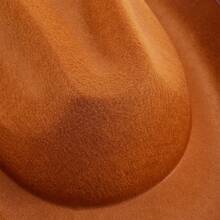 Women Men Cowboy Hat Classic Roll Up Brim Fedora Cowgirl Hat Western Cowboy Hat Stage Performance Hat - Brown - View 4