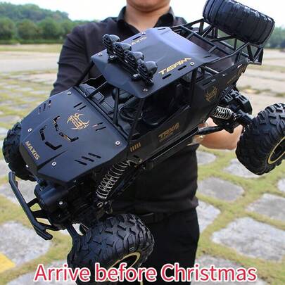 2025 NEW RC Cars Remote Control Car 1:12 Off Road Monster Truck,Metal Shell 4WD Dual Motors LED Headlight Rock Crawler,2.4Ghz All Terrain Hobby Truck With 2 Batteries For 90 Min Play,Boy Adult Gifts,Control Cars,Cars Remote Control,Car Boys