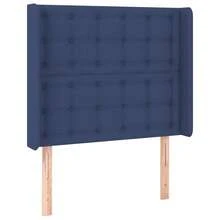vidaXL LED Kopfteil Blau 103x16x118/128 cm Stoff - Blu - Visualizzare 3