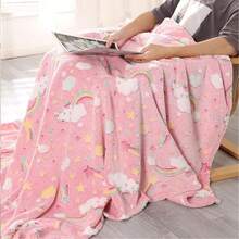 A Pink Children's Blanket That Glows At Night, Flannel Covered Blanket, Suitable For Children's Beds, Sofas, Travel Blankets, And Holiday Gifts For Children. - Multicolor - View 11