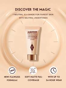Charlotte Tilbury Airbrush Flawless Foundation, 1 Neutral Shade, 5ml*3 - #mini 1 NEUTRAL - View 5