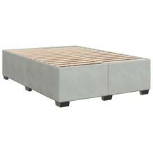vidaXL Boxspringbett Mit Matratze Hellgrau 140x200 Cm Samt - Grigio - Visualizzare 5