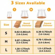 4/8/16/36 件硅胶椅腿地板保护套带毛毡垫 - 防刮椅套、家具滑轨、易滑动、降噪 - 多功能适合家庭和办公室使用。(浅棕色) - 淺棕色 - 查看 4