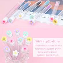 2/5/10/20 Pcs Mascara Wands Tube Set Reusable LashBrush Rose Flower Tube Eyelash Brush Tubes SpooliesLash Extension Brushes Applicators Makeup Tools - Multicolor - View 6