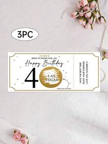 1/3pcs Personalised Birthday Scratch To Reveal Voucher, Special Birthday Surprise Scratch Card, 30th, 40th, 50th, 60th,70th,80th Birthday Gift,Customizable Scratch Card / Pregnancy Announcement / Marriage Announcement / Marriage Proposal - Multicolor - View 13