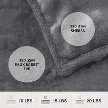 Weighted Blanket 7lbs 40"X 60" Grey Heavy Blanket For 60-80lbs Weighted Blanket For Cooling And Heating With Premium Glass Beads Thick Blanket All-Season - 01-灰色+50吋x60吋-12磅 - 查看 7