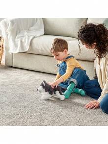 IKEA 一隻超柔軟又可愛毛絨玩具狗 LIVLIG 西伯利亞愛斯基摩犬 毛絨玩具 陪伴兒童成長 長度為26cm 聖誕禮物 生日禮物 黑色 - 黑色 - 查看 3
