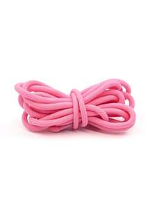 1 Pair Sweet Pink Round Braided Shoelaces, Suitable For Sneakers, Casual Shoes, Sports Shoes - Pink - View 5