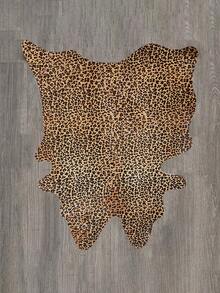 1 قطعة سجادة مطبوعة بنمط جلد البقر غير متماثل - ديكور منزلي بطراز المزرعة الريفي، سجادة غرفة المعيشة، سجادة غرفة الإقامة المنزلية - مناسبة للمطبخ وغرفة الطعام وغرفة المعيشة والممرات