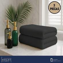 Mosley Toalla de baño de Microfibra superabsorbente antipelusa - Secado rápido 180 x 80 Pack 2 Piezas,absorbentes, hipoalergénicas, Lavables aáquina, fáciles de secar (2, Negro) - Rojo - Ver 3