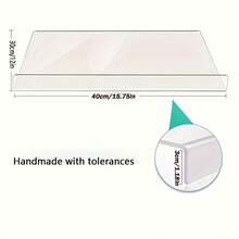 1块装，大号透明亚克力砧板，带防滑边缘和台面 - 重型厨房砧板，易于清洁表面，适用于所有炉灶（电磁炉/燃气灶/电热板），经久耐用，适合餐桌使用 - 透明 - 查看 2
