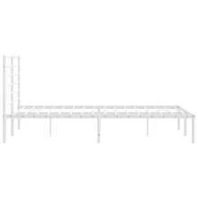 vidaXL Telaio del letto con testiera in metallo bianco, 120x190 cm - Bianco - Visualizzare 7
