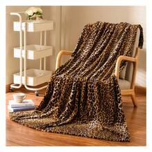 Leopard Flannel Throw Blanket, 300 GSM Lightweight Cheetah Blanket For Couch Sofa Bed, Super Soft Cozy Warm Blankets, Brown.Reversible Plush Blanket  Flannel Blankets Warm Cozy Throws For Sofa Lightweight Blankets For Couch Bed Essential Office Nap Blanket Compact Portable Blanket Warmth On The Go Year-Round Air-Conditioned Blanket/Nap Blanket - 彩色 - 查看 2