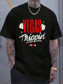 Popular Hoodies For GirlsVegas Girls Trip - Vegas Birthday - Las Vegas Vacation T-Shirt, Casual Crew Neck Short Sleeved Summer T-Shirt, Men'S Toproomy And Comfortable - 黑色 - 查看 1