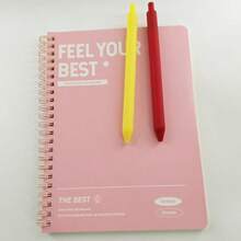 3pcs/Set Creative Large Capacity Thick Spiral Notebook Set, Cute & Personalized Accounting Book