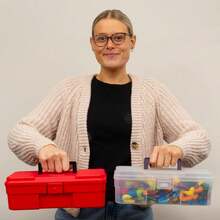 9912 Caja de herramientas de plástico ProBox de 12 pulgadas, roja - A - Ver 8