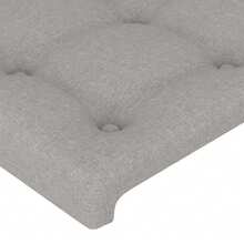 vidaXL Kopfteil mit Ohren hellgrau 93x23x78/88 cm Stoff - Grau - Übersicht 5