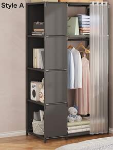 Portable Cube Storage Organizer, Multi-Functional Closet, Bookshelf, Free Standing Wardrobe With Curtain, Home Storage For Bedroom, Living Room, Holiday & Christmas Gift, Kids Gift - Multicolor - View 10