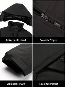 CAMEL CROWN Women's Ski Jacket Winter Snow Coat Warm Fleece Mountain Waterproof Female Jacket Snowboarding Jackets - Black and White - View 6