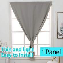 1pc Self-Adhesive Blackout Curtain, No Drilling Needed, 100% Light Blocking Shading Cloth Suitable For Windows, Doors, Bedroom, Basement - Heat Insulation, Kitchen Room Darkening, All Season Use,Fall Decor,Autumn Decor,Room Decor - Grey - View 48