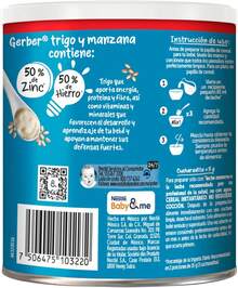 Baby & Me Cereal Infantil Gerber Etapa 3 Trigo Manzana Integral 270g - 1 - Ver 4