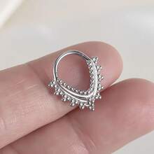 1pc 316L Stainless Steel Vintage Cool Nose Septum Ring Hinged Ear Cartilage Earring Piercing Jewelry