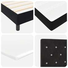 vidaXL Boxspringbett Mit Matratze Schwarz 100x200 Cm Velvet Schwarz - Black - View 11