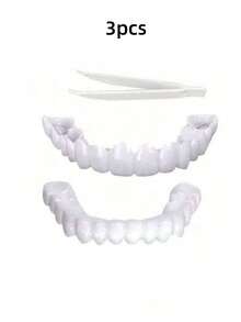 2片装临时牙贴套装，美白替换牙，微笑牙齿修复套装 - 彩色 - 查看 11