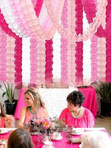 Bộ 4 dây trang trí hình cỏ ba lá nhiều màu sắc - Dây trang trí hình cỏ ba lá treo dài 118 inch, thích hợp làm phông nền cho các bữa tiệc ngày lễ, trang trí treo trần cho đám cưới, tiệc mừng em bé, tiệc độc thân, tiệc đính hôn, v.v. - Nhiều màu - Xem 9