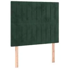 vidaXL Testiera a LED verde scuro 80x5x118/128 cm in velluto - Verde - Visualizzare 4