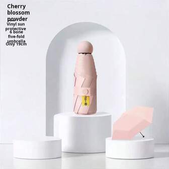 Un paraguas de mujer de 6 varillas con protección UPF50+ contra los rayos UV, a prueba de viento y lluvia, adecuado tanto para días soleados como lluviosos. Ligero, portátil y plegable. Perfecto para ir al trabajo, viajar y usar en la playa. Regalo divertido