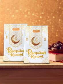 50 chiếc Túi đựng quà Ramadan Kareem, Túi đựng kẹo nướng, Túi đựng quà thiết kế hình ngôi sao mặt trăng bằng vàng trắng, Túi đựng quà nhỏ dùng cho tiệc trang trí Eid Mubarak Ramadan, Túi đựng bánh quy trang trí kẹo nướng, Trang trí bàn làm việc phòng tiệc Ramadan Kareem tại nhà, Trang trí Eid Hồi giáo, Trang trí Eid Mubarak, Vật tư đóng gói quà tặng, Quà tặng Eid, Trang trí Ramadan cho gia đình, Quà tặng Ramadan, Trang trí Ramadan Kareem, Đồ dùng Ramadan, Ramadan Mubarak - Trăng bạch kim eid - Xem 2