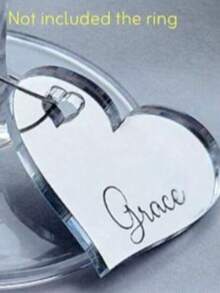 个性化酒杯标签，可刻上宾客姓名，适合同学聚会、婚礼等场合（不含戒指）